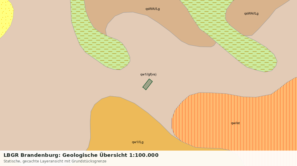 Statische Kartenansicht: LBGR Brandenburg: Geologische Übersicht 1:100.000