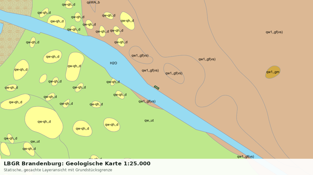 Statische Kartenansicht: LBGR Brandenburg: Geologische Karte 1:25.000