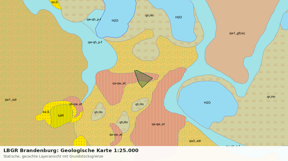 Statische Kartenansicht: LBGR Brandenburg: Geologische Karte 1:25.000