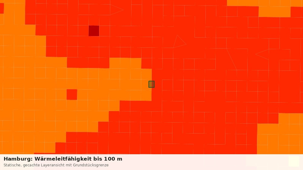 Statische Kartenansicht: Hamburg: Wärmeleitfähigkeit bis 100 m