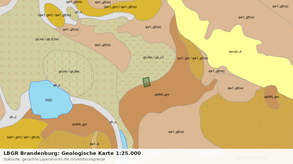 Statische Kartenansicht: LBGR Brandenburg: Geologische Karte 1:25.000