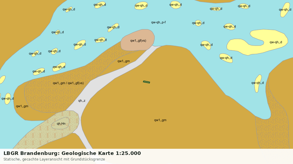 Statische Kartenansicht: LBGR Brandenburg: Geologische Karte 1:25.000