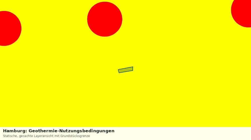 Statische Kartenansicht: Hamburg: Geothermie-Nutzungsbedingungen