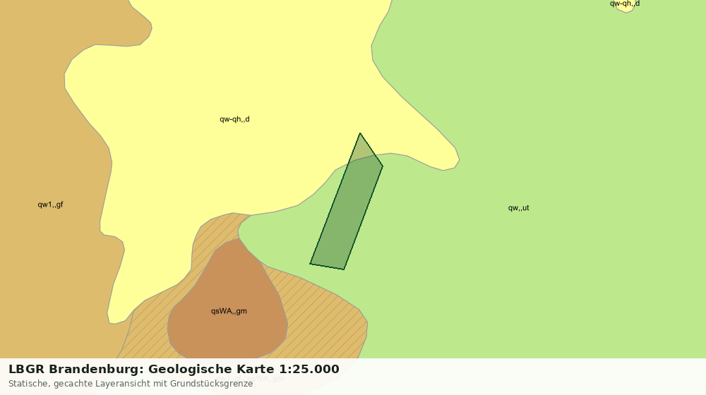 Statische Kartenansicht: LBGR Brandenburg: Geologische Karte 1:25.000