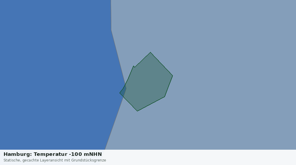 Statische Kartenansicht: Hamburg: Temperatur -100 mNHN