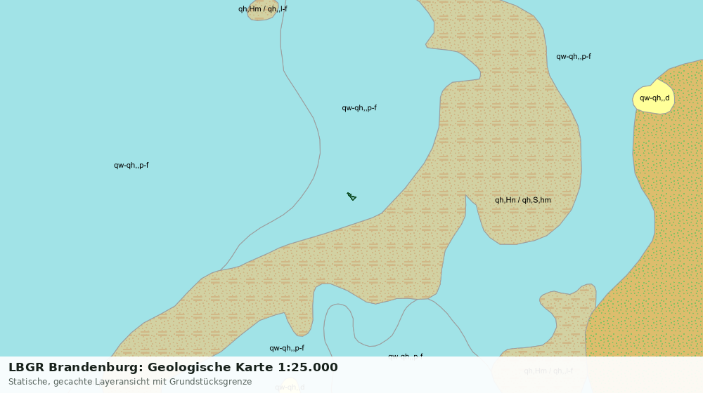 Statische Kartenansicht: LBGR Brandenburg: Geologische Karte 1:25.000