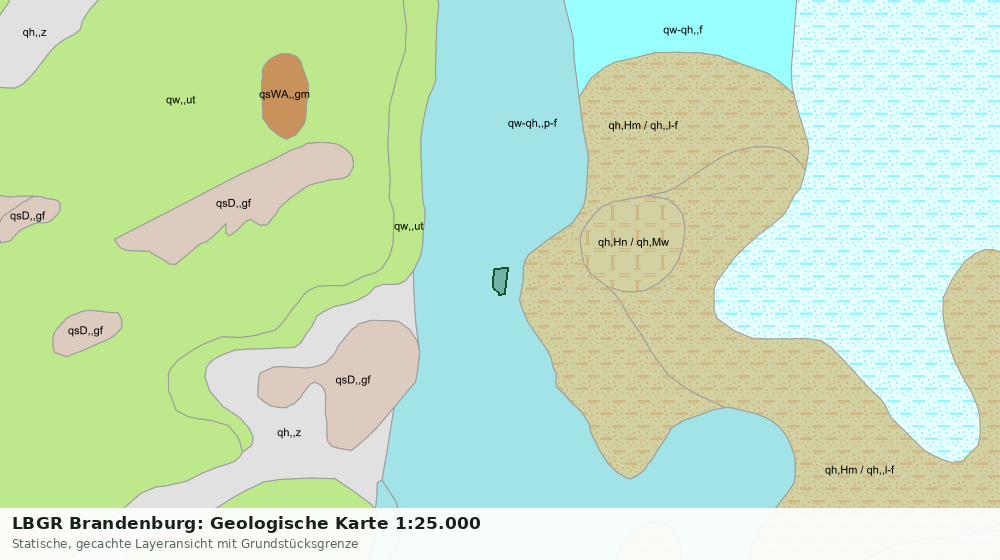 Statische Kartenansicht: LBGR Brandenburg: Geologische Karte 1:25.000