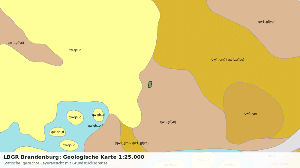 Statische Kartenansicht: LBGR Brandenburg: Geologische Karte 1:25.000