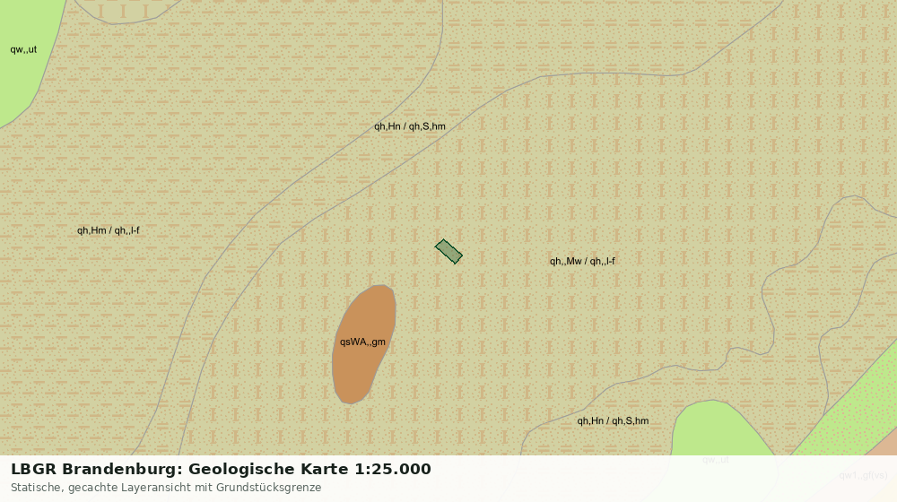 Statische Kartenansicht: LBGR Brandenburg: Geologische Karte 1:25.000