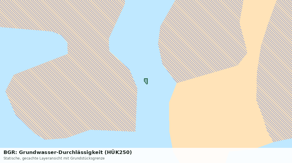 Statische Kartenansicht: BGR: Grundwasser-Durchlässigkeit (HÜK250)