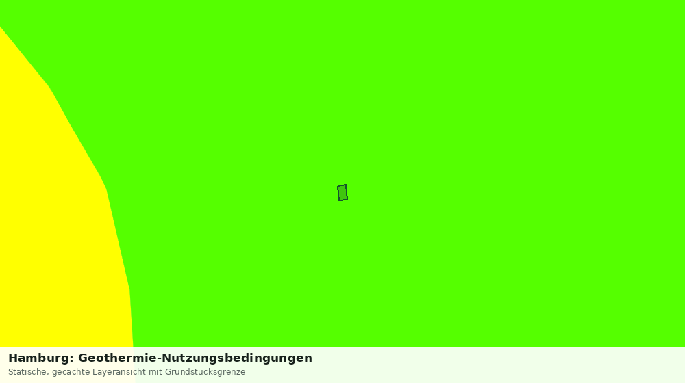 Statische Kartenansicht: Hamburg: Geothermie-Nutzungsbedingungen