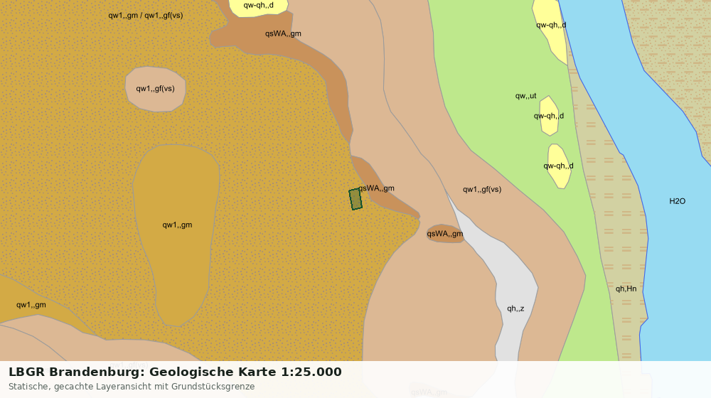 Statische Kartenansicht: LBGR Brandenburg: Geologische Karte 1:25.000