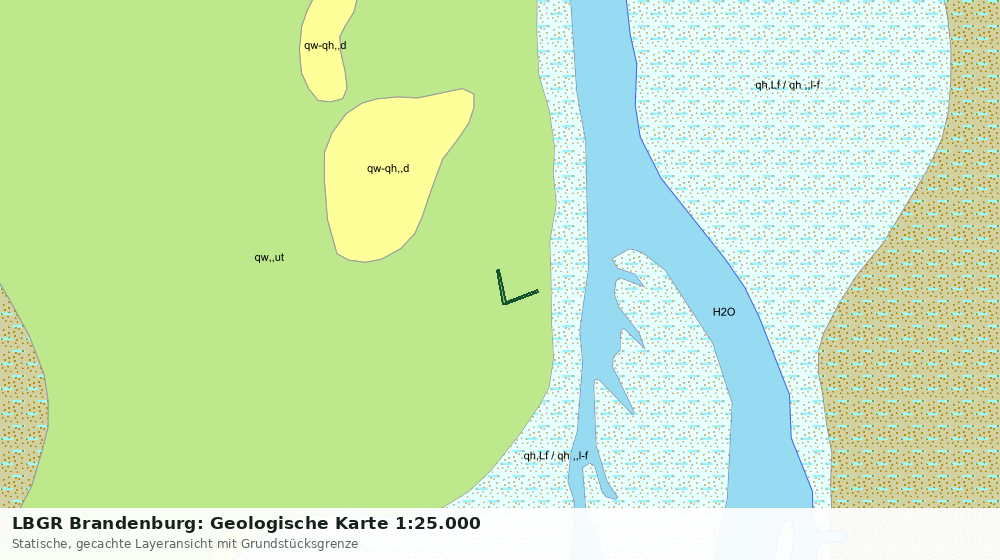 Statische Kartenansicht: LBGR Brandenburg: Geologische Karte 1:25.000