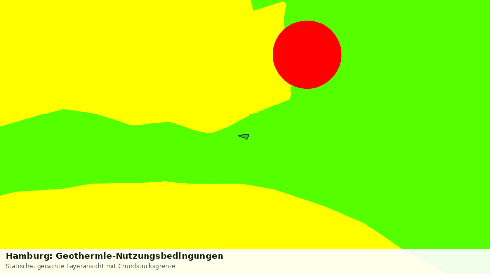 Statische Kartenansicht: Hamburg: Geothermie-Nutzungsbedingungen