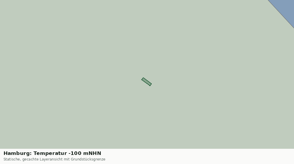 Statische Kartenansicht: Hamburg: Temperatur -100 mNHN