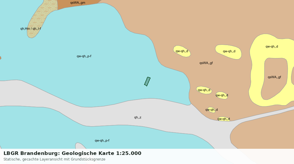 Statische Kartenansicht: LBGR Brandenburg: Geologische Karte 1:25.000