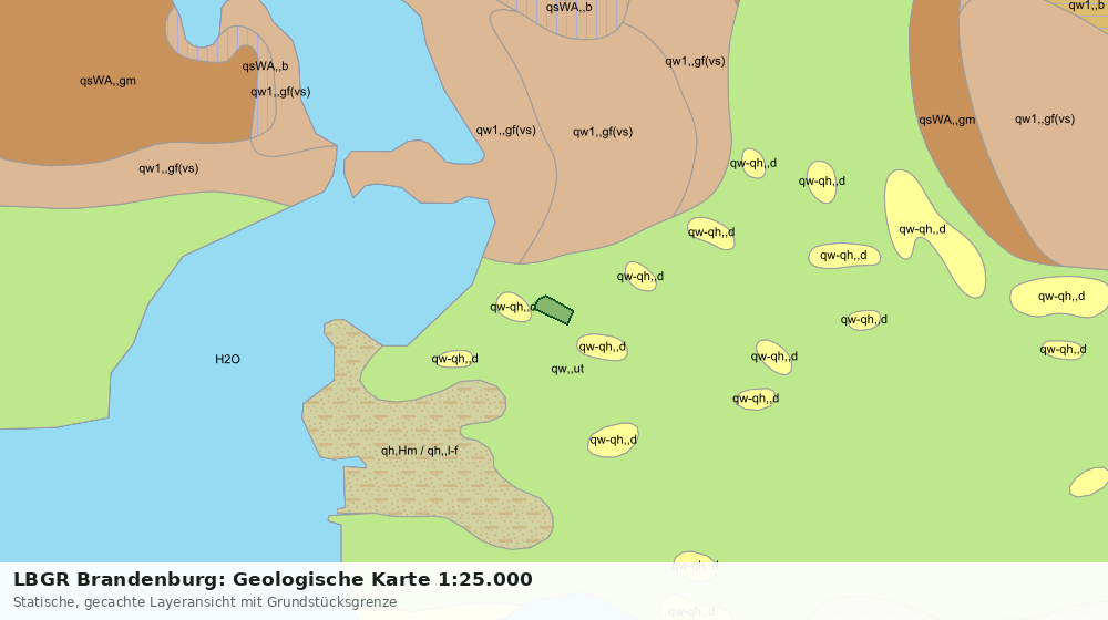 Statische Kartenansicht: LBGR Brandenburg: Geologische Karte 1:25.000