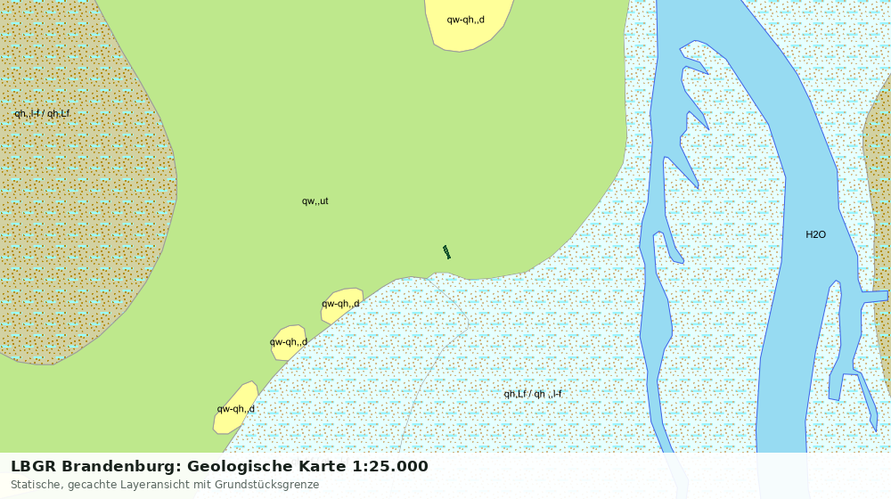 Statische Kartenansicht: LBGR Brandenburg: Geologische Karte 1:25.000