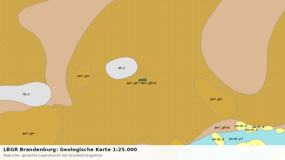 Statische Kartenansicht: LBGR Brandenburg: Geologische Karte 1:25.000