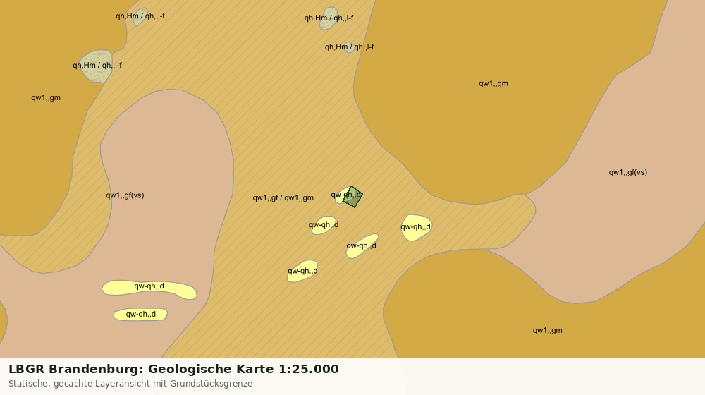 Statische Kartenansicht: LBGR Brandenburg: Geologische Karte 1:25.000
