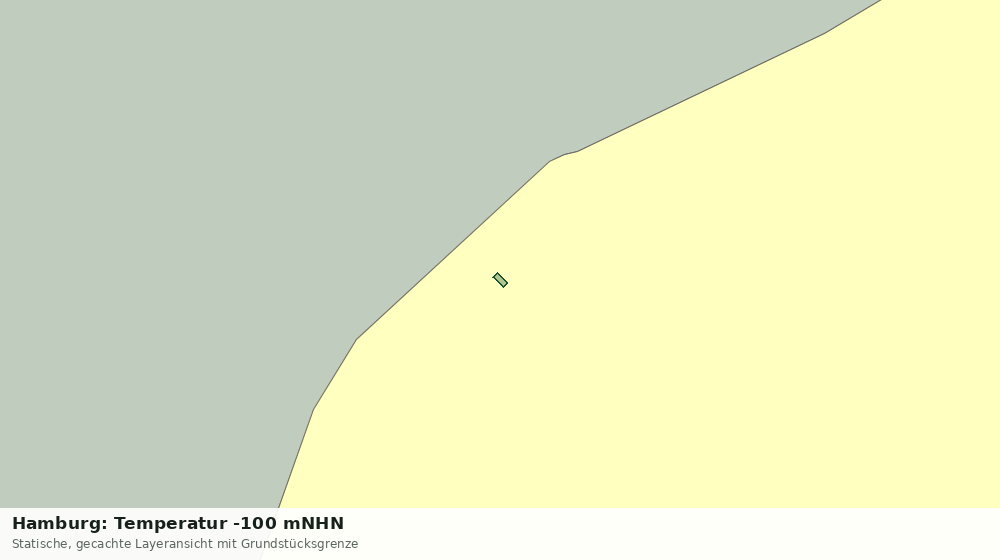 Statische Kartenansicht: Hamburg: Temperatur -100 mNHN