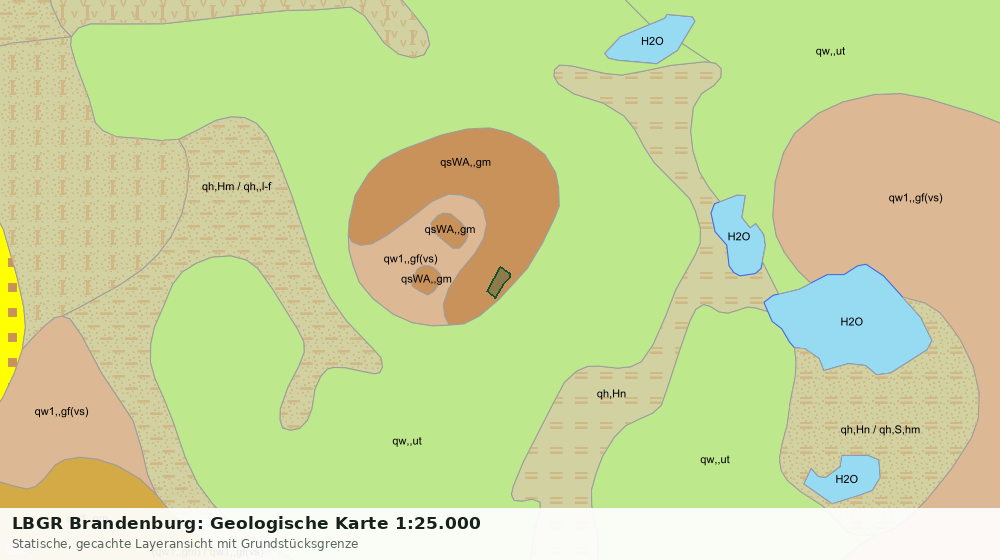 Statische Kartenansicht: LBGR Brandenburg: Geologische Karte 1:25.000