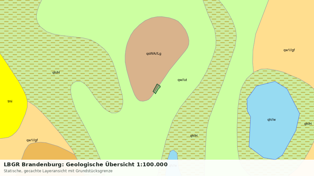 Statische Kartenansicht: LBGR Brandenburg: Geologische Übersicht 1:100.000