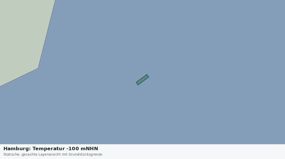 Statische Kartenansicht: Hamburg: Temperatur -100 mNHN