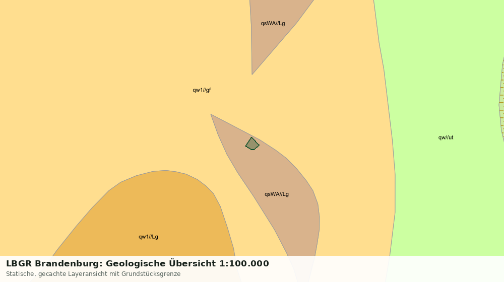Statische Kartenansicht: LBGR Brandenburg: Geologische Übersicht 1:100.000