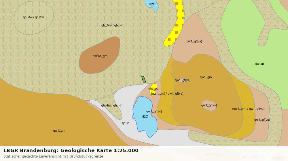 Statische Kartenansicht: LBGR Brandenburg: Geologische Karte 1:25.000