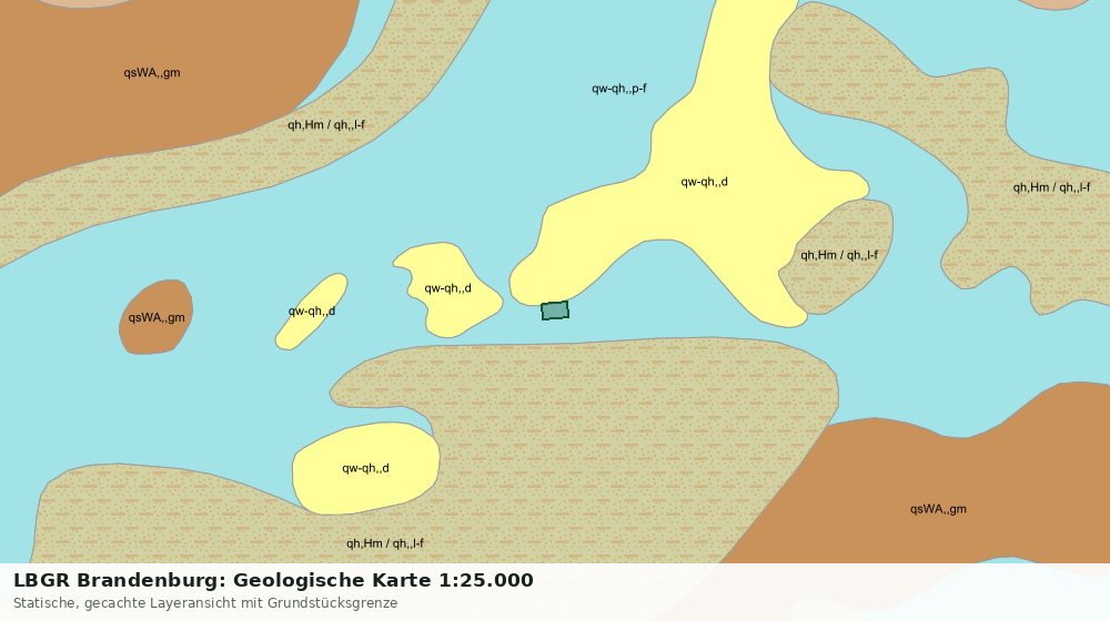 Statische Kartenansicht: LBGR Brandenburg: Geologische Karte 1:25.000