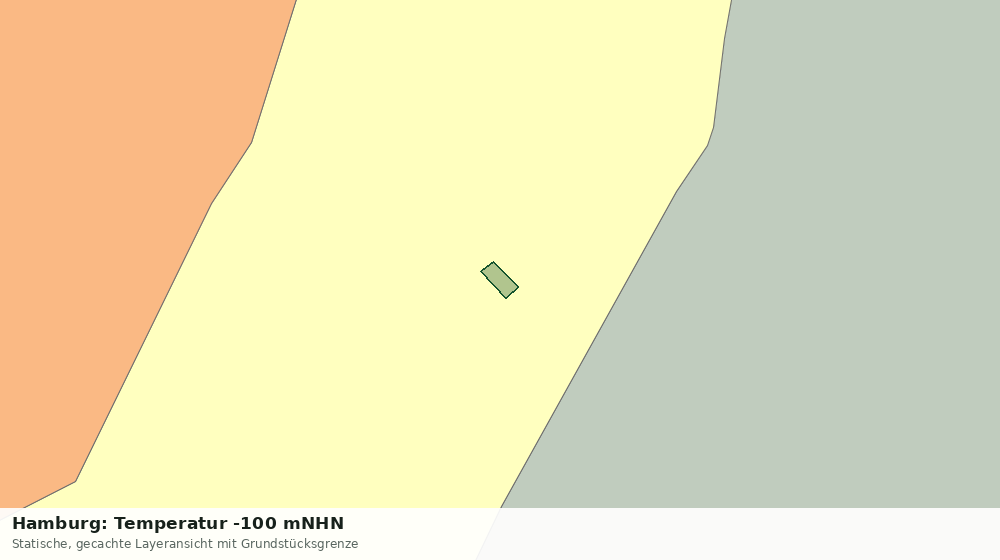 Statische Kartenansicht: Hamburg: Temperatur -100 mNHN
