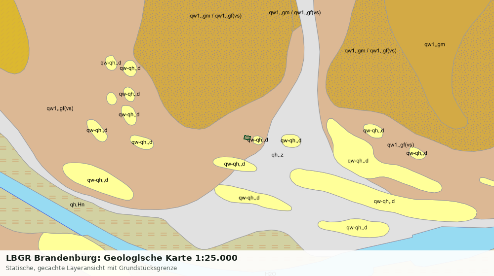 Statische Kartenansicht: LBGR Brandenburg: Geologische Karte 1:25.000