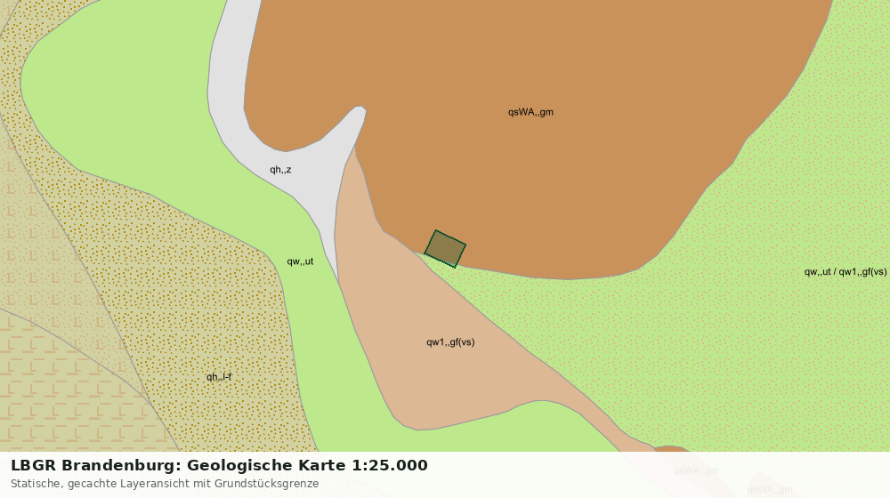 Statische Kartenansicht: LBGR Brandenburg: Geologische Karte 1:25.000