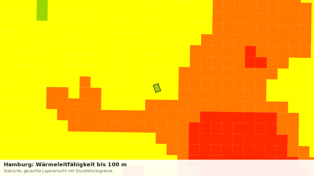 Statische Kartenansicht: Hamburg: Wärmeleitfähigkeit bis 100 m