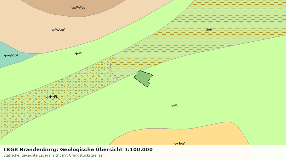 Statische Kartenansicht: LBGR Brandenburg: Geologische Übersicht 1:100.000