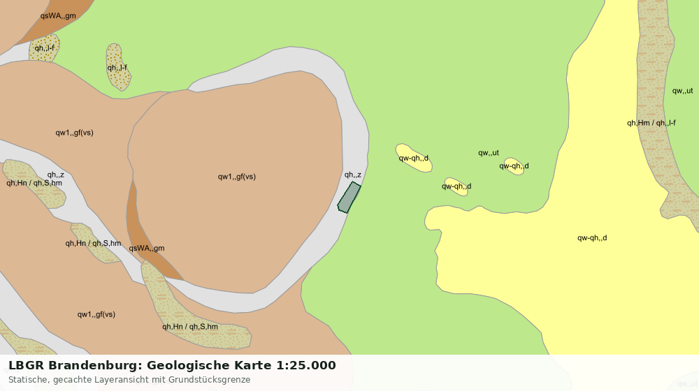 Statische Kartenansicht: LBGR Brandenburg: Geologische Karte 1:25.000