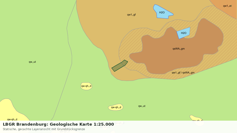 Statische Kartenansicht: LBGR Brandenburg: Geologische Karte 1:25.000