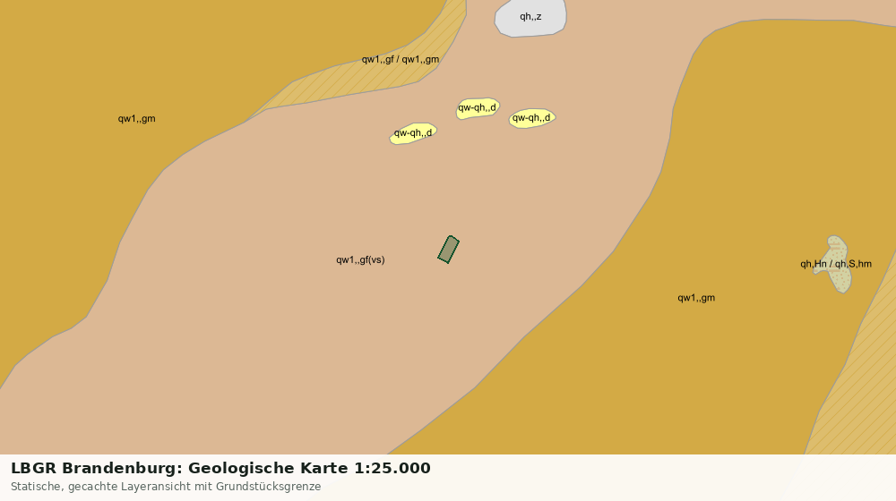 Statische Kartenansicht: LBGR Brandenburg: Geologische Karte 1:25.000