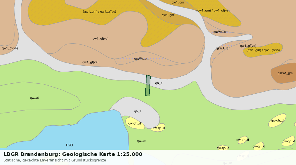 Statische Kartenansicht: LBGR Brandenburg: Geologische Karte 1:25.000