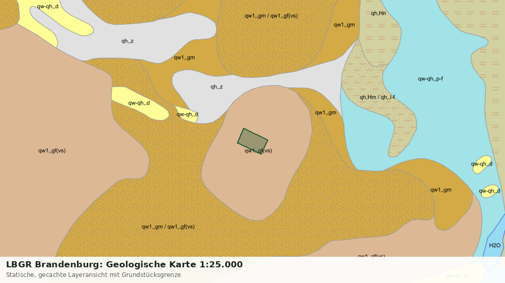 Statische Kartenansicht: LBGR Brandenburg: Geologische Karte 1:25.000