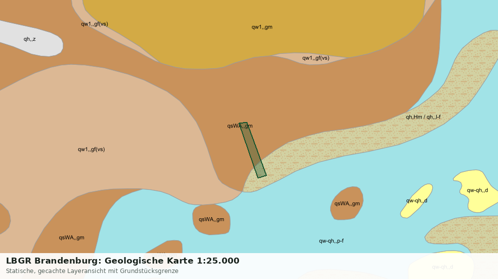 Statische Kartenansicht: LBGR Brandenburg: Geologische Karte 1:25.000