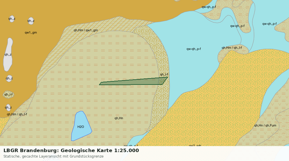Statische Kartenansicht: LBGR Brandenburg: Geologische Karte 1:25.000