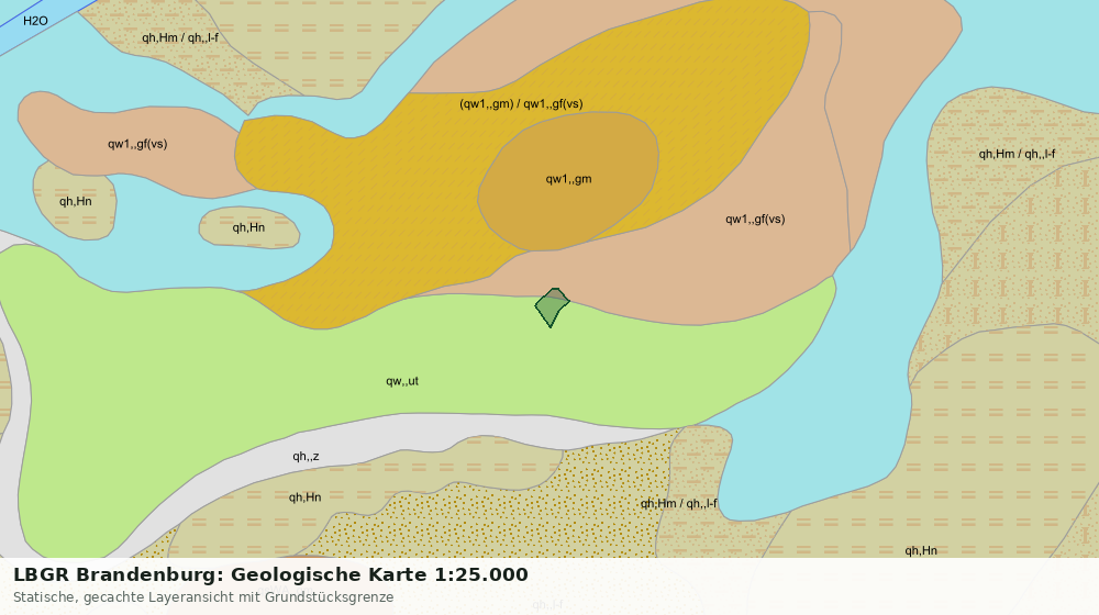 Statische Kartenansicht: LBGR Brandenburg: Geologische Karte 1:25.000