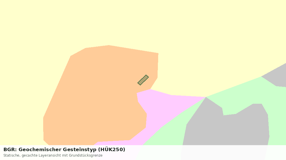 Statische Kartenansicht: BGR: Geochemischer Gesteinstyp (HÜK250)