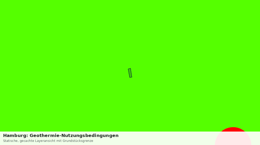 Statische Kartenansicht: Hamburg: Geothermie-Nutzungsbedingungen
