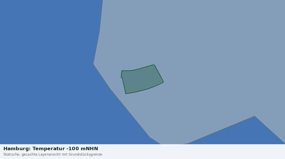 Statische Kartenansicht: Hamburg: Temperatur -100 mNHN