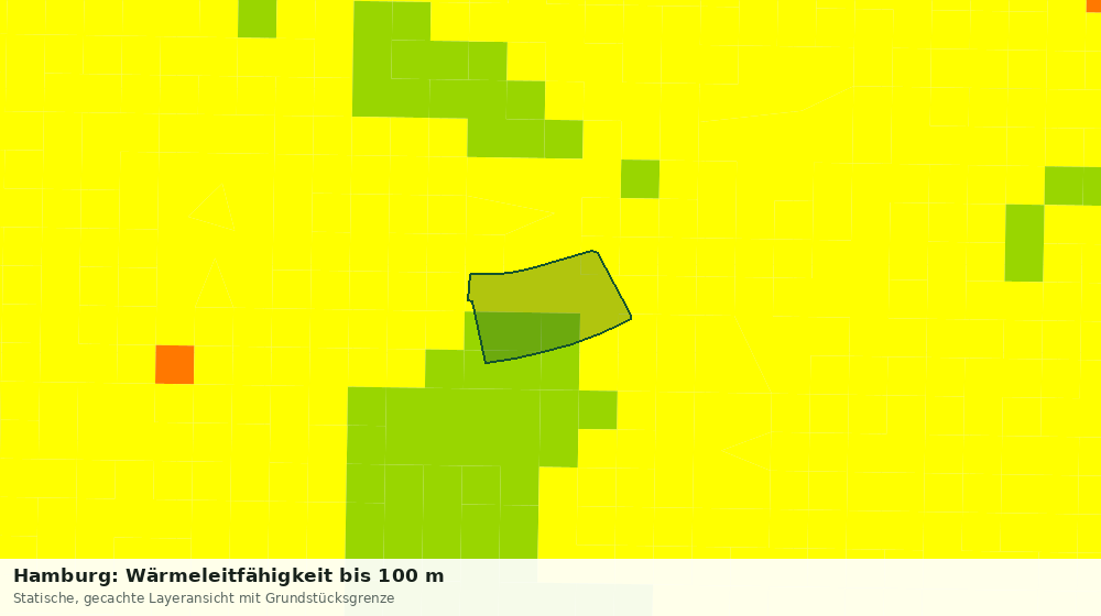 Statische Kartenansicht: Hamburg: Wärmeleitfähigkeit bis 100 m