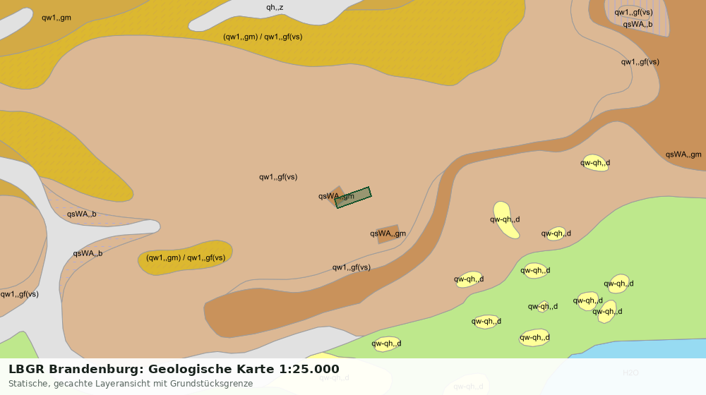 Statische Kartenansicht: LBGR Brandenburg: Geologische Karte 1:25.000