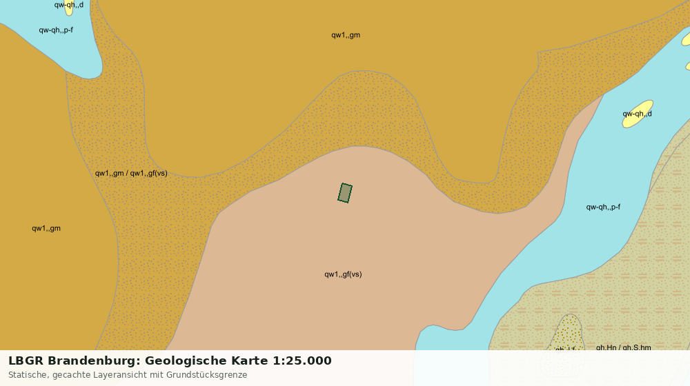 Statische Kartenansicht: LBGR Brandenburg: Geologische Karte 1:25.000